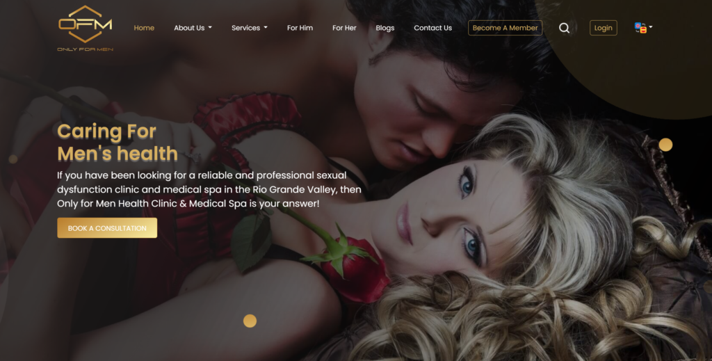 OFM Clinic, a specialized sexual medicine and aesthetics clinic offering virtual screening and in-person procedures.